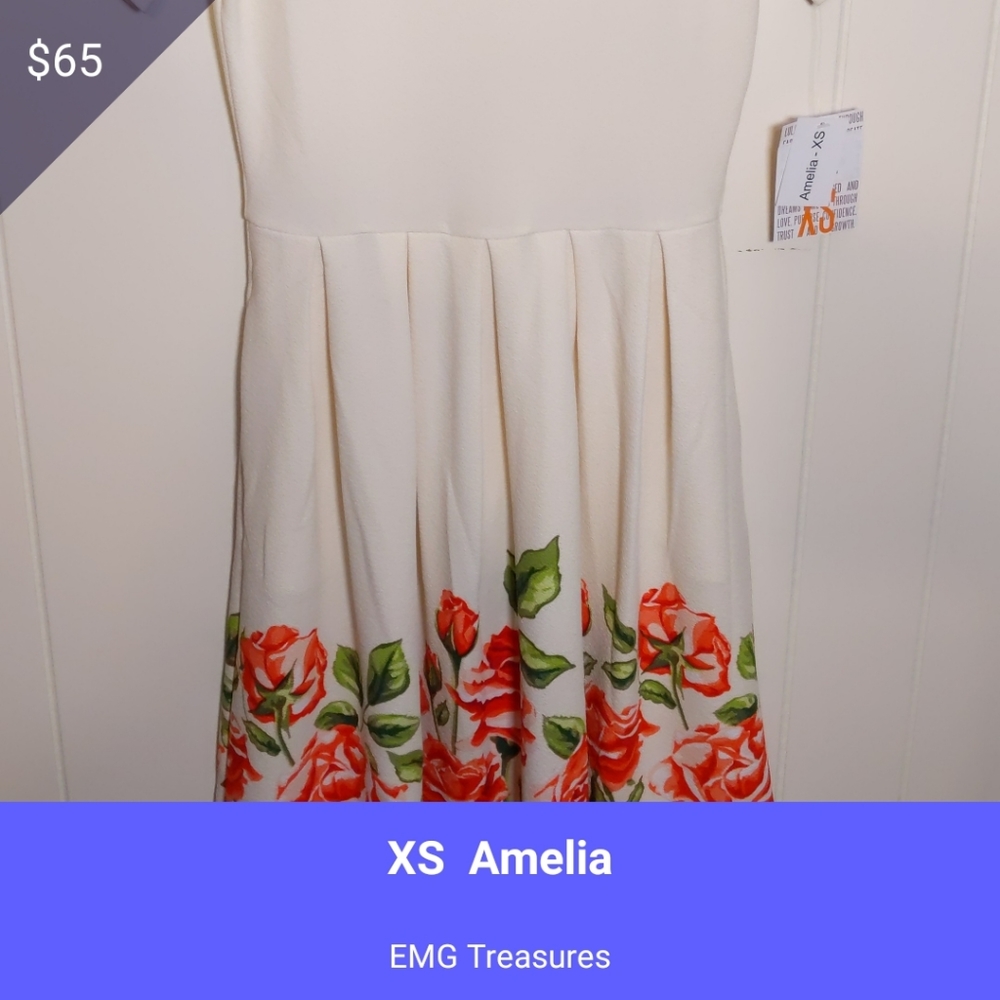 NWT XS Amelia floral dip Lularoe dress